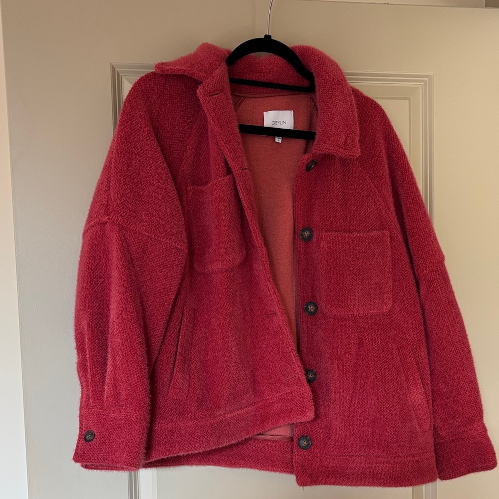 Greylin Coral Heavy Sweater Jacket